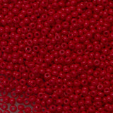 50g Czech Seed Bead 10/0 Opaque Dark Red (93210)