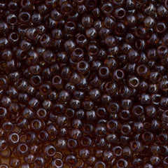 50g Toho Round Seed Bead 11/0 Transparent Smoky Topaz Luster (114)