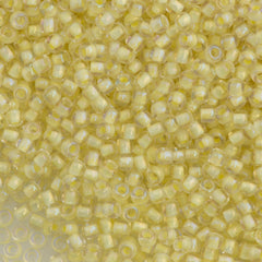 Toho Round Seed Bead 11/0 Inside Color Lined Lemon Chiffon 2.5-inch Tube (182)