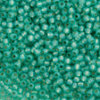 Toho Round Seed Bead 11/0 Permanent Finish Silver Lined Ceylon Dark Mint 19g Tube (2119PF)