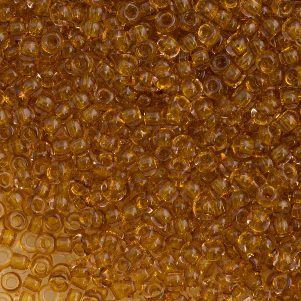 Toho Round Seed Bead 11/0 Transparent Honey 2.5-inch Tube (2156)