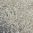 50g Toho Round Seed Bead 11/0 Permanent Finish Silver Lined Crystal (21PF)