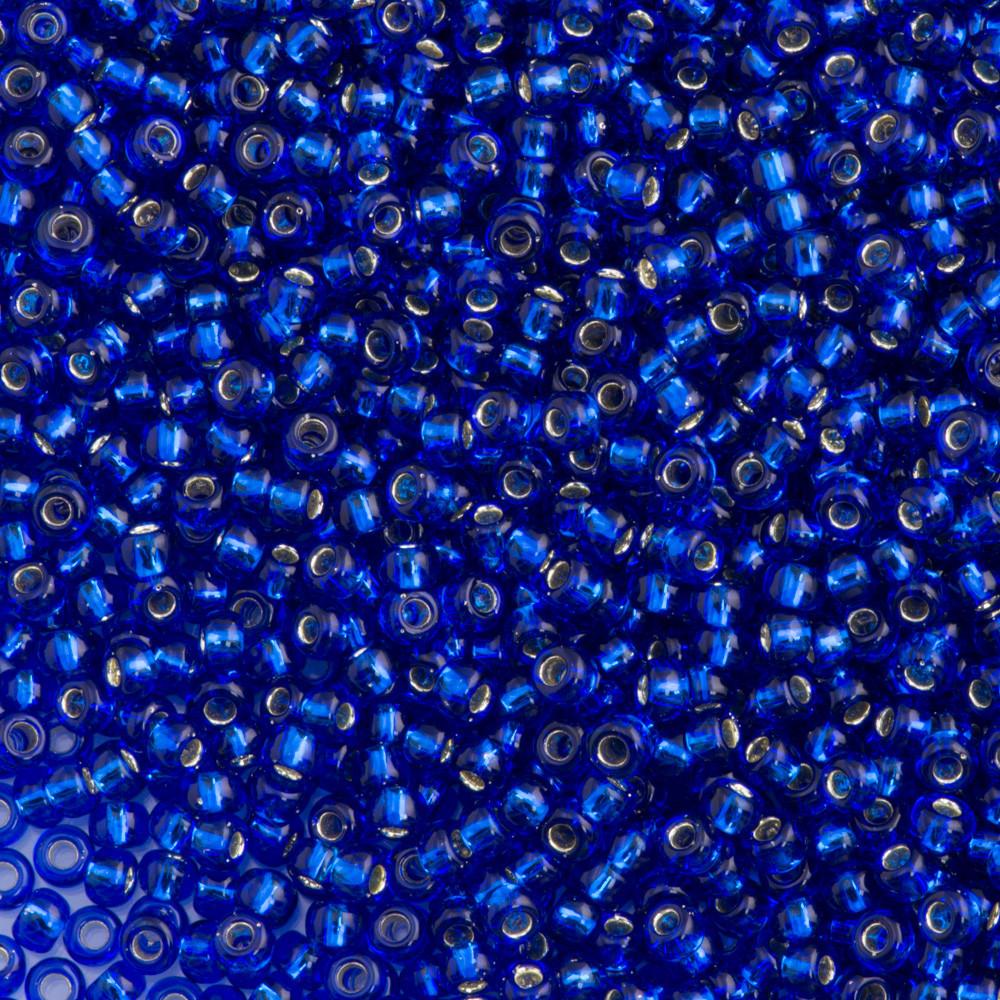 50g Toho Round Seed Bead 11/0 Silver Lined Dark Aqua (2206)