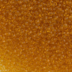 Toho Round Seed Bead 11/0 Transparent Medium Topaz 2.5-inch Tube (2B)