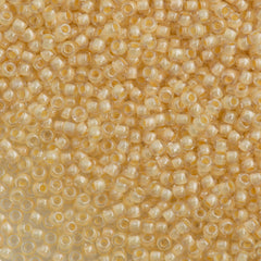 Toho Round Seed Bead 15/0 Inside Color Lined Cream 2.5-inch Tube (352)