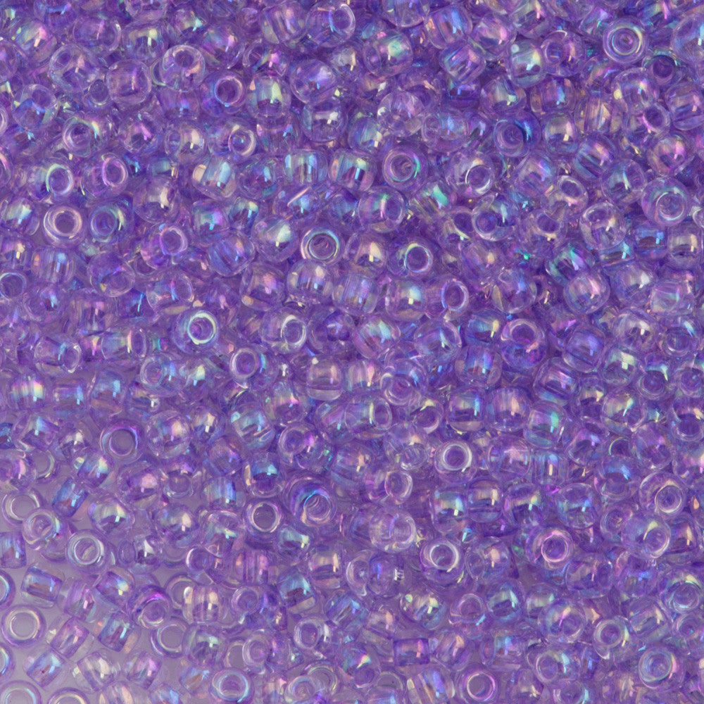 Toho Round Seed Bead 11/0 Dyed Lavender AB 2.5-inch Tube (477D)