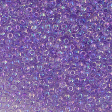 Toho Round Seed Bead 11/0 Dyed Lavender AB 2.5-inch Tube (477D)