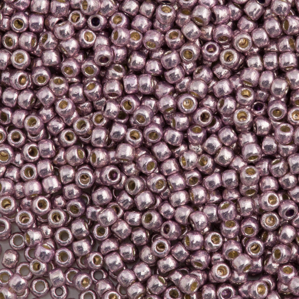 Toho Round Seed Bead 11/0 Permanent Finish Galvanized Lilac 2.5-inch Tube (554PF)