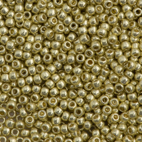 50g Toho Round Seed Bead 11/0 Permanent Finish Galvanized Yellow Gold (559PF)
