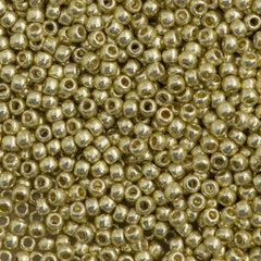 Toho Round Seed Bead 11/0 PermaFinish Galvanized Yellow Gold 2.5-inch Tube (559PF)