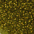 50g Toho Round Seed Bead 11/0 Copper Lined Lime Green (747)