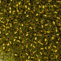 Toho Round Seed Bead 11/0 Copper Lined Lime Green 19g Tube (747)