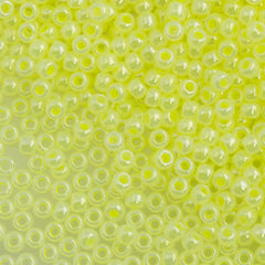 Toho Round Seed Bead 11/0 Ceylon Neon Yellow 2.5-inch Tube (833)