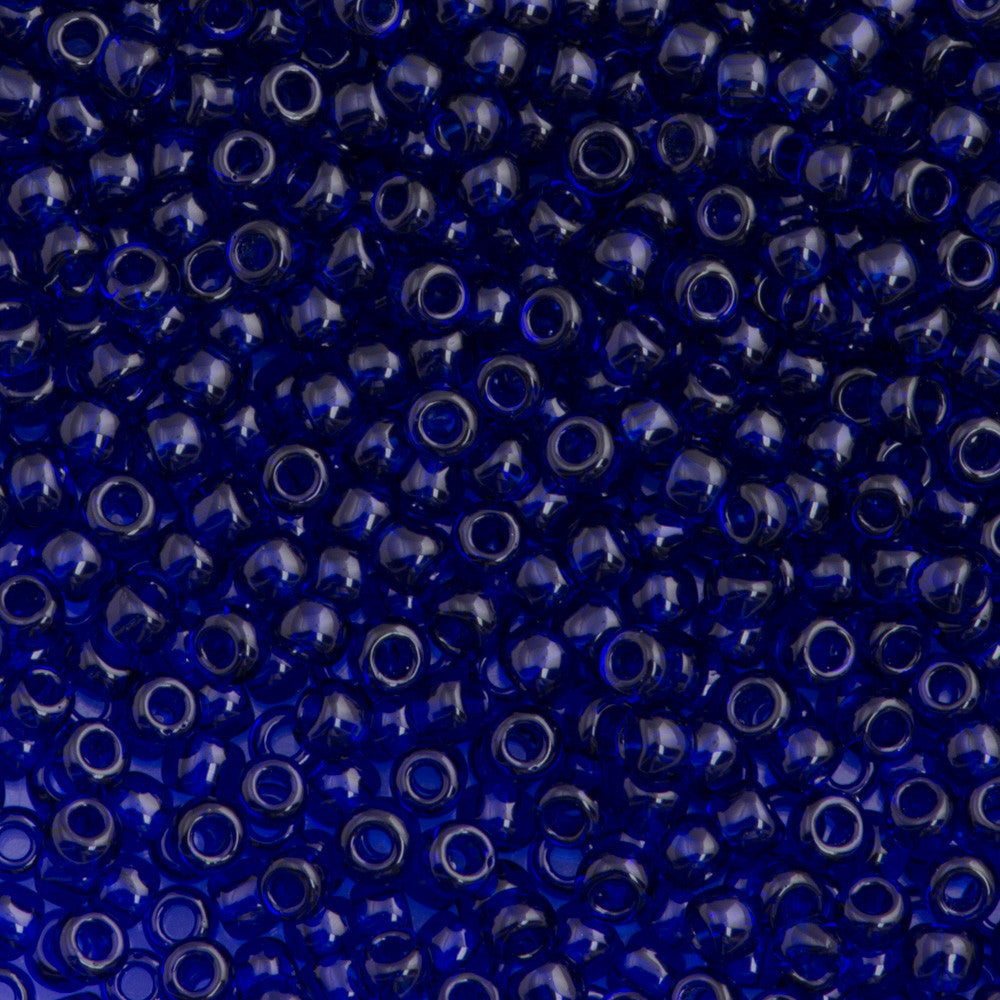 Toho Round Seed Bead 11/0 Transparent Dark Colbalt 2.5-inch Tube (8D)