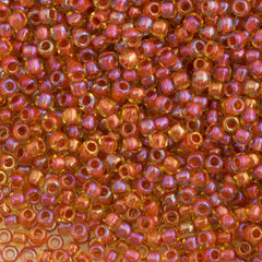 Toho Round Seed Bead 11/0 Jonquil Inside Color Lined Brick Red 2.5-inch Tube (951)