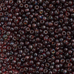 Toho Hybrid Round Seed Bead 6/0 Transparent Siam Ruby Picasso 30g (Y316)