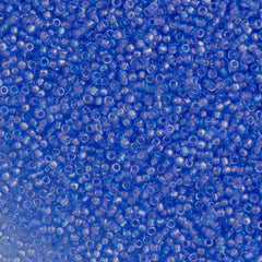 Toho Round Seed Bead 15/0 Transparent Light Blue AB 2.5-inch Tube (168)