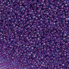 50g Toho Round Seed Beads 11/0 Inside Color Lined Violet Blue (252)