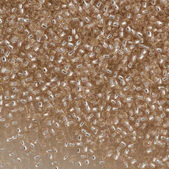 Toho Round Seed Bead 15/0 Silver Lined Champagne 2.5-inch Tube (31)