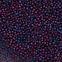 Toho Round Seed Bead 15/0 Higher Metallic Violet Iris 2.5-inch Tube (504)