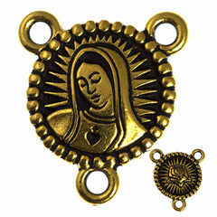 TierraCast Antique Gold Plated Pewter Our Lady Link