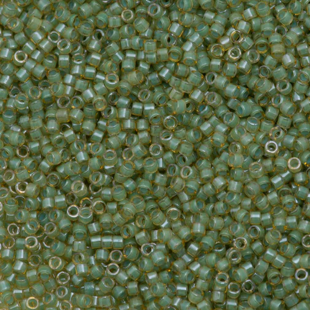 Miyuki Delica Seed Bead 11/0 Luminous Asparagus Green 2-inch Tube DB2052