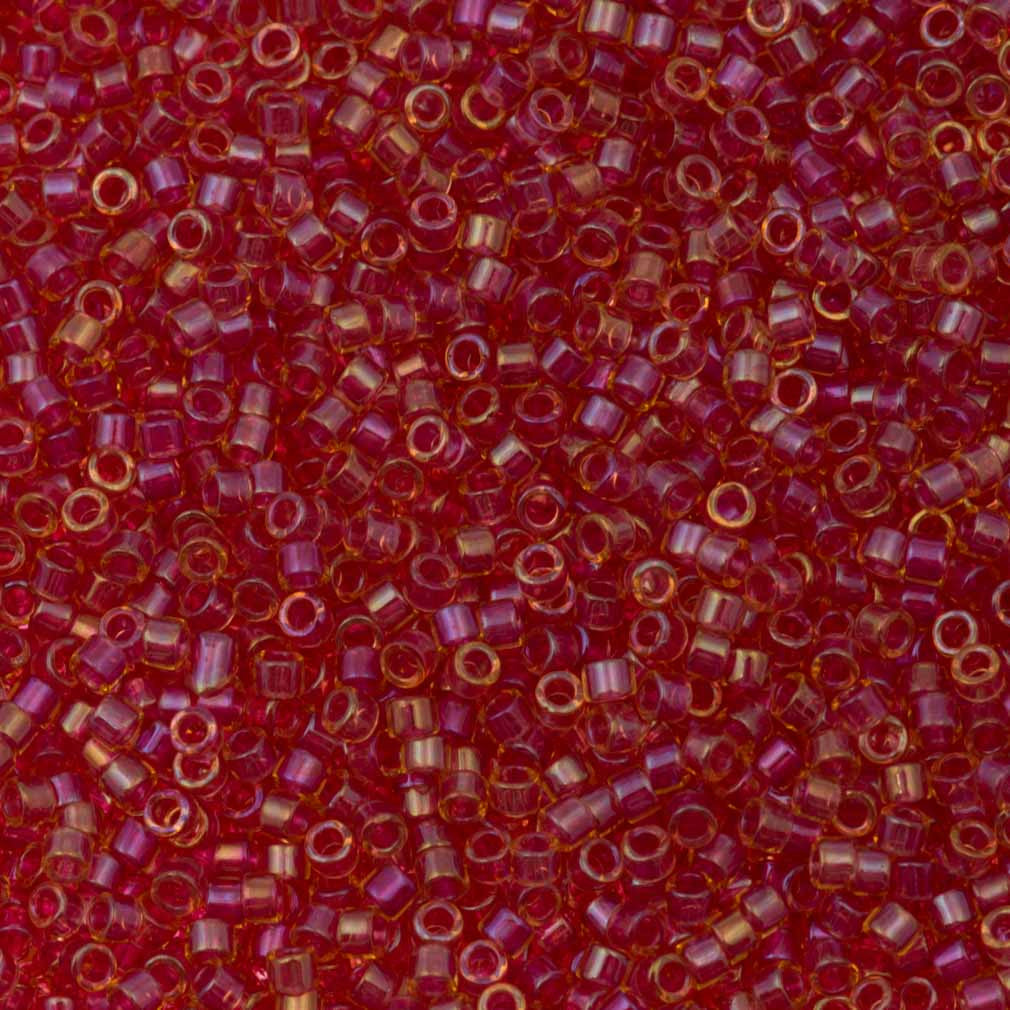seed bead strawberry pattern Miyuki Delica Seed Bead 11/0 Strawberry Ice AB 2-inch Tube DB62 – Aura Crystals, LLC