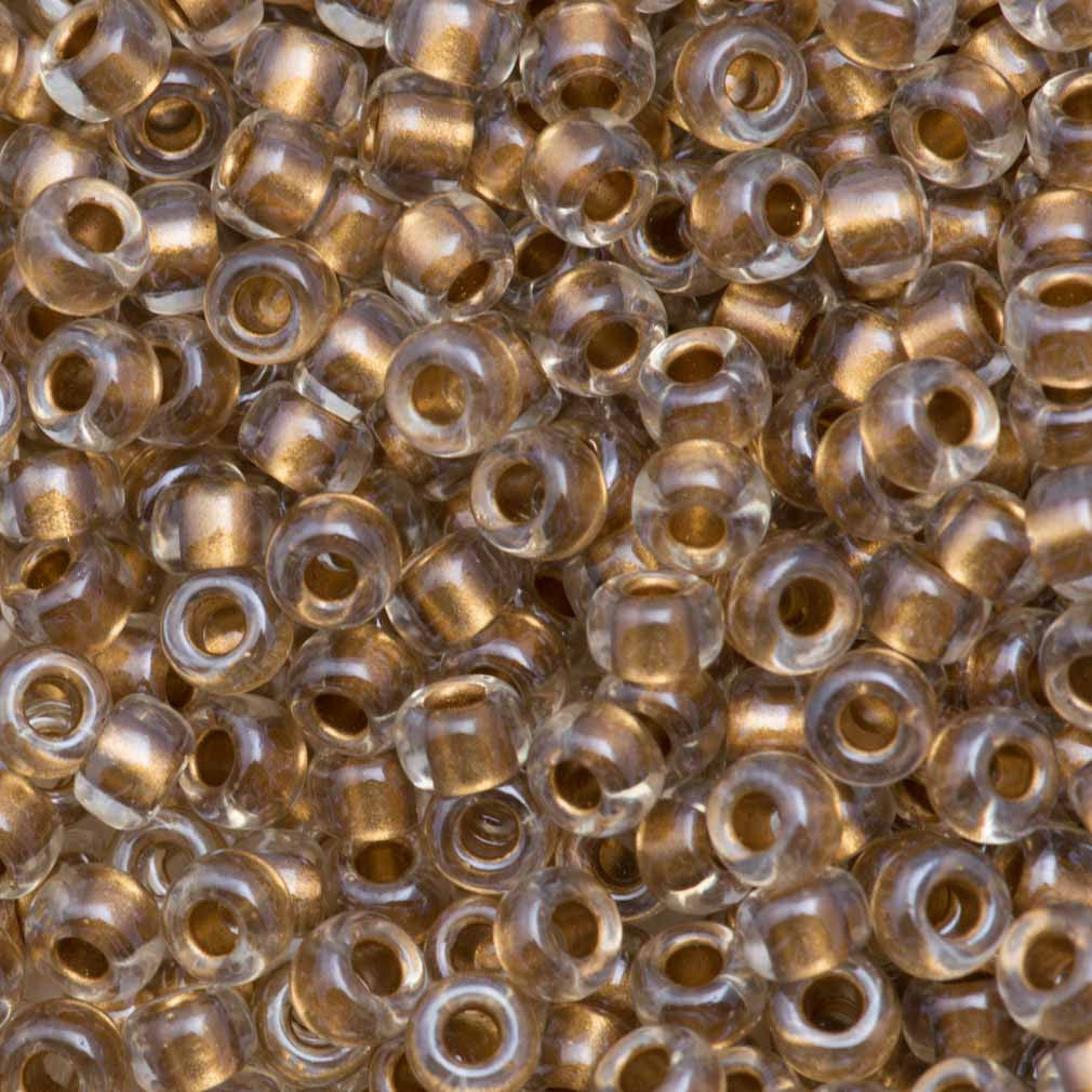 Miyuki Round Seed Beads 5/0 Inside Color Lined Gold Luster 20g Tube (234)