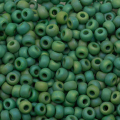 Miyuki Round Seed Beads 5/0 Opaque Jade AB 20g Tube (411FR)