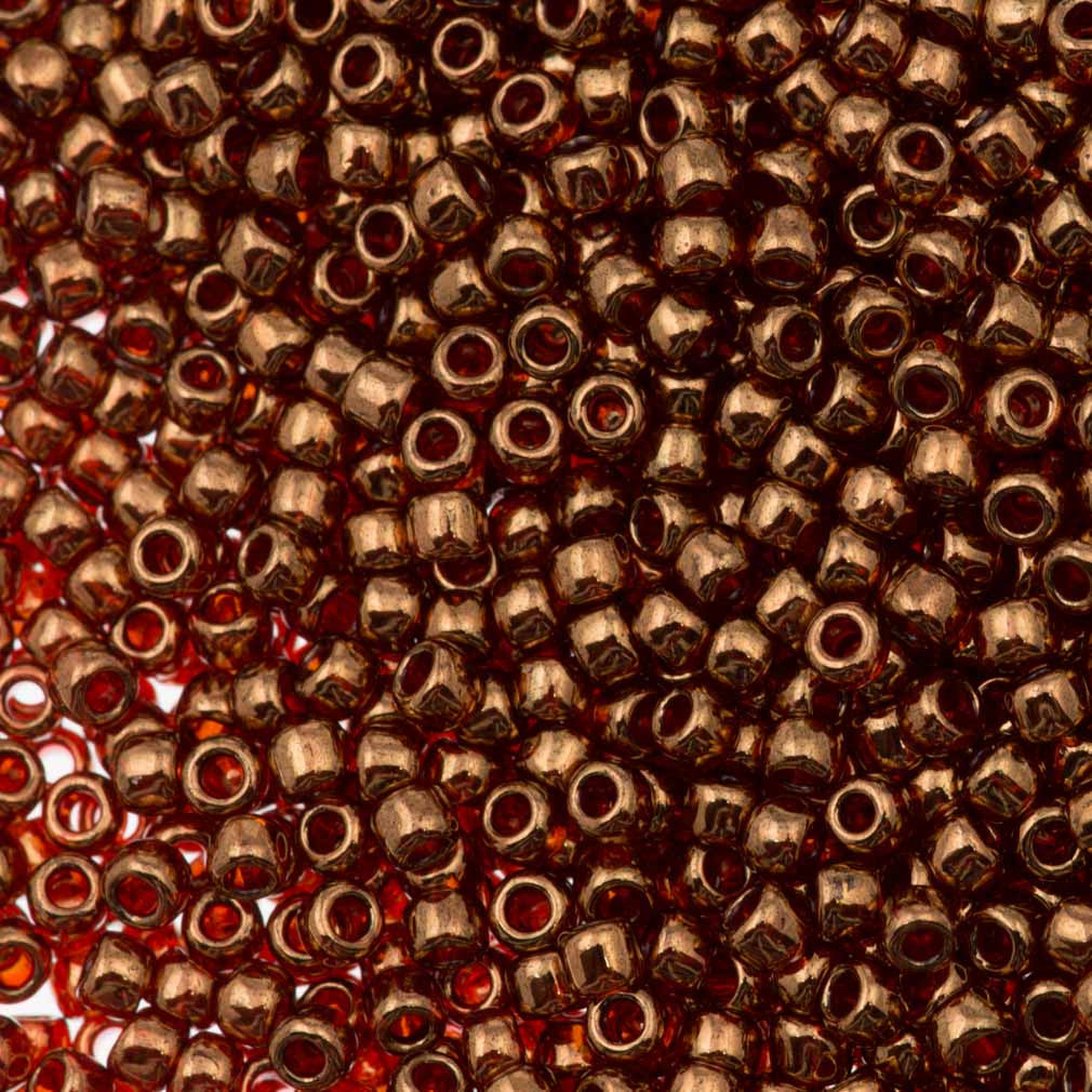 Toho Round Seed Bead 8/0 Gold African Sunset Luster 2.5-inch tube (329)