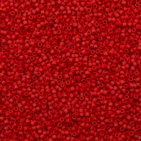 Miyuki Delica Seed Bead 11/0 Opaque Matte Red 2-inch Tube DB753