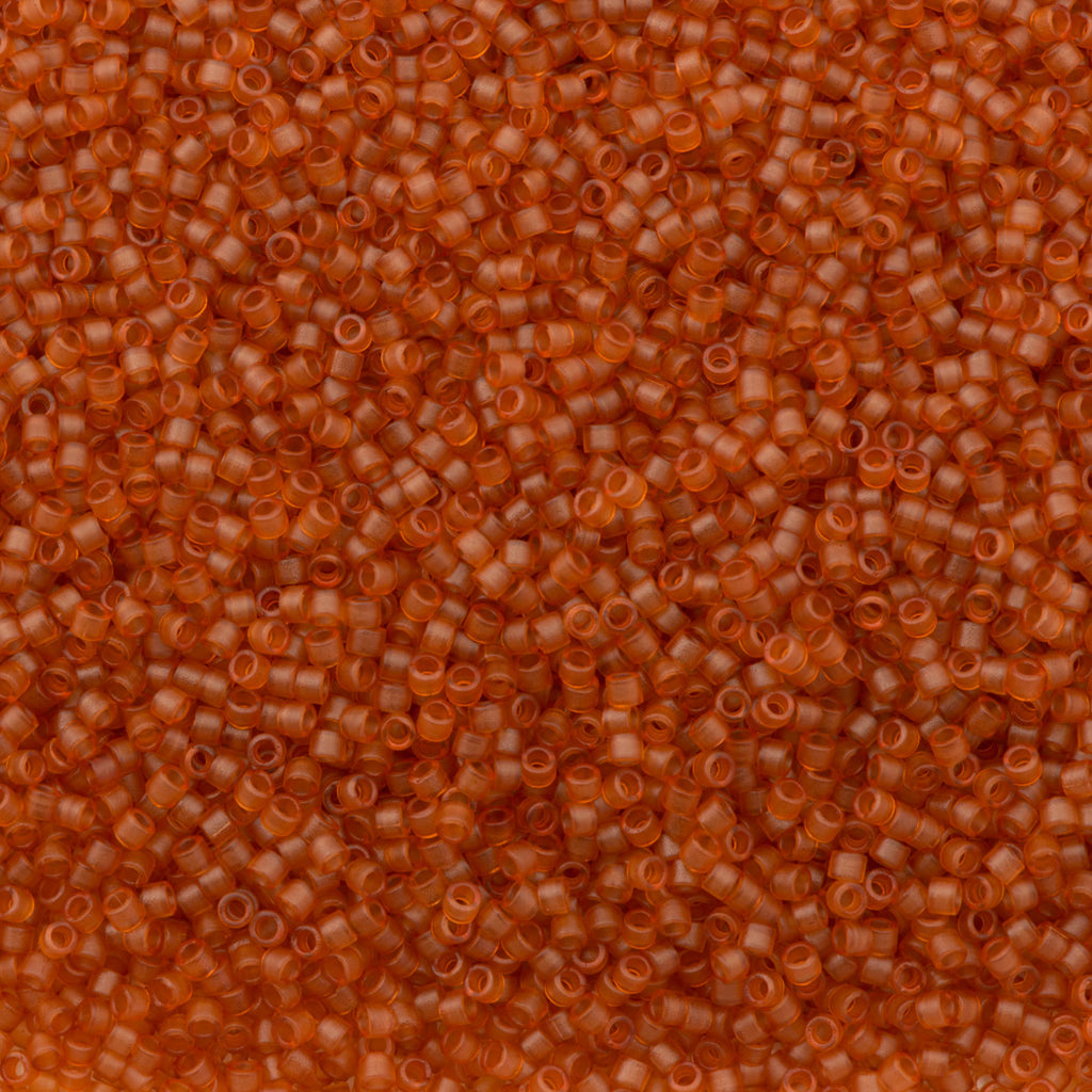 25g Miyuki Delica Seed Bead 11/0 Matte Transparent Dyed Marmalade DB777