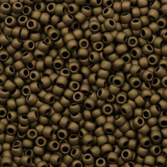 Toho Round Seed Beads 6/0 Matte Soft Brown 2.5-inch tube (702)