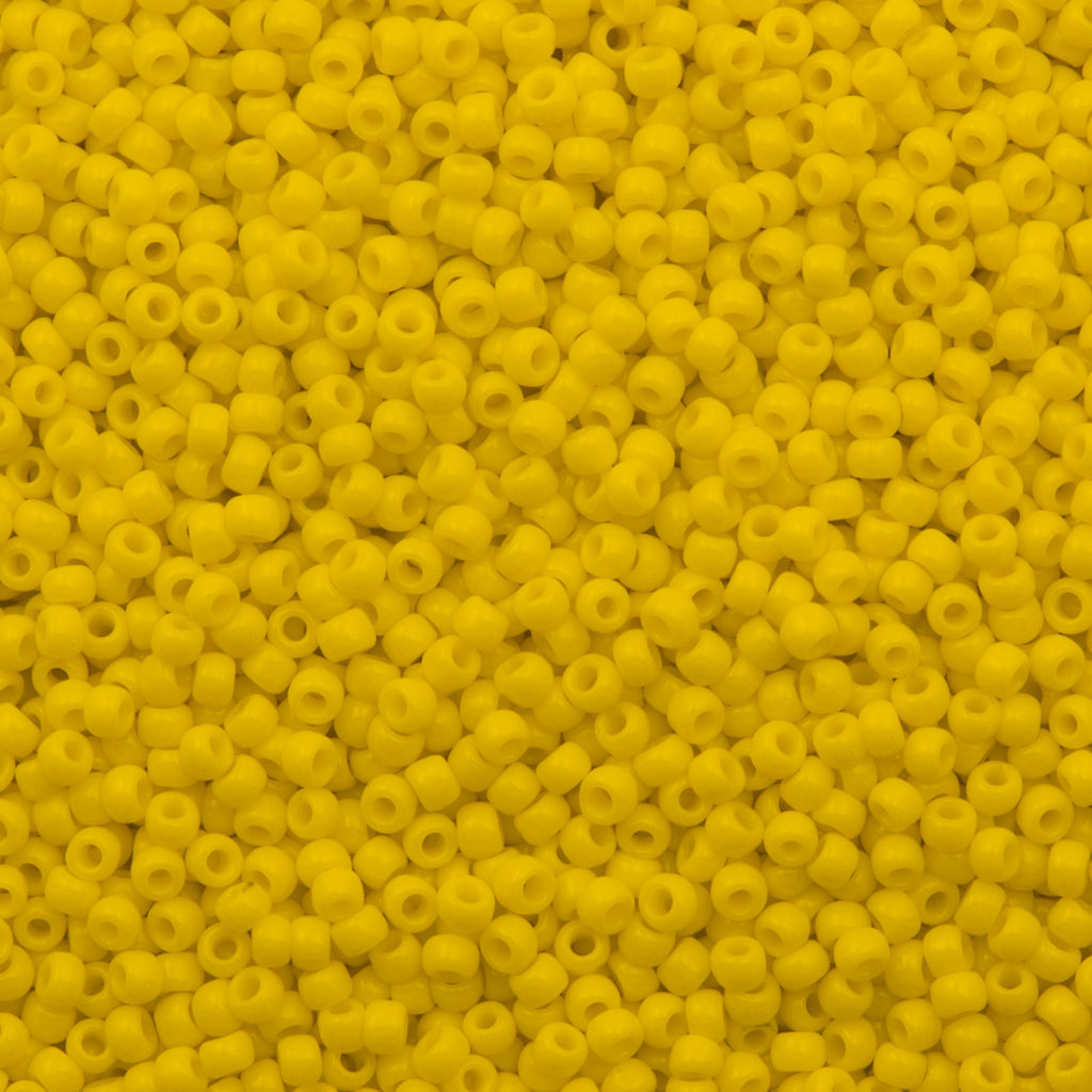 Toho Round Seed Beads 6/0 Opaque Medium Yellow 5.5-inch tube (42B)