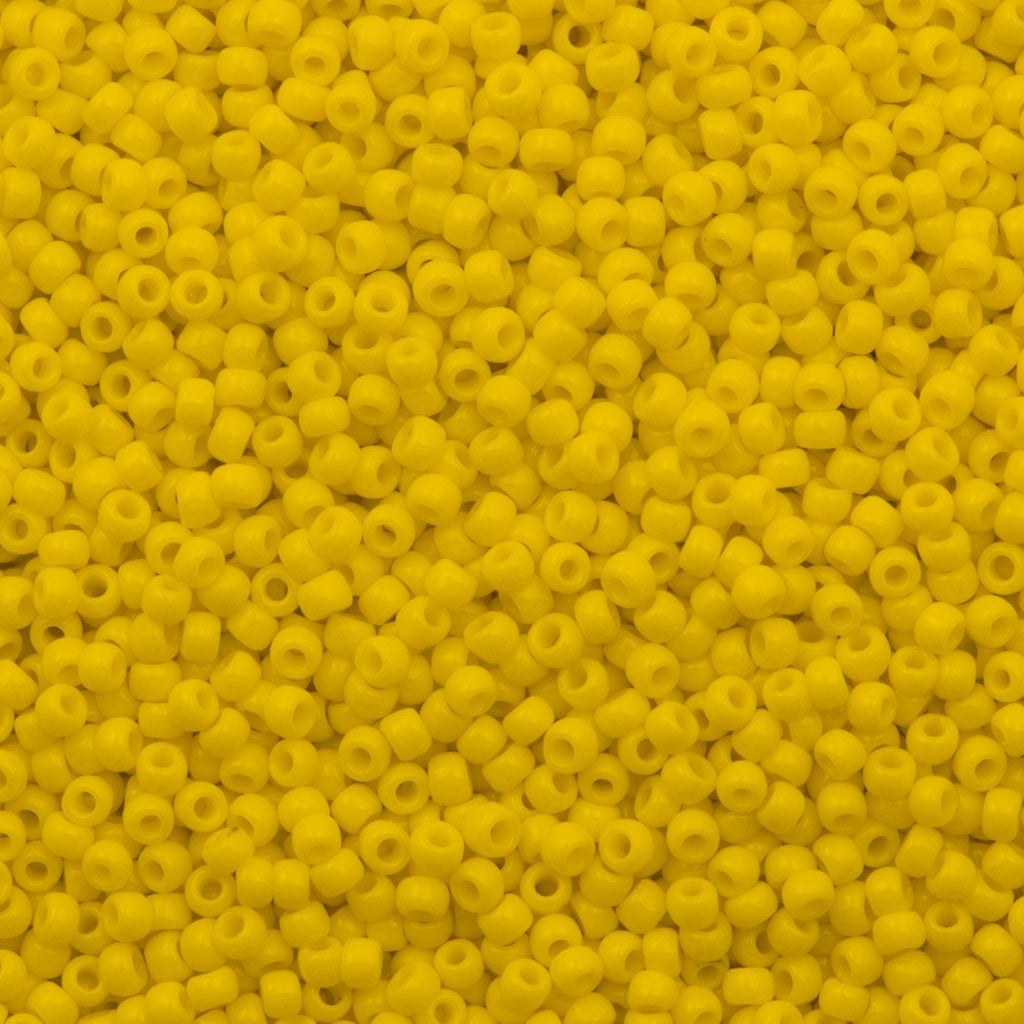 50g toho Round Seed Bead 8/0 Opaque Medium Yellow (42B)