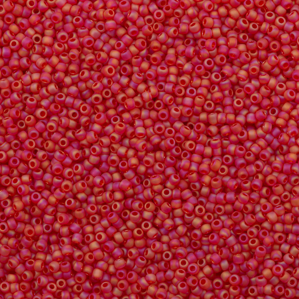 Toho Round Seed Bead 11/0 Transparent Matte Dark Raspberry 2.5-inch Tube (165BF)