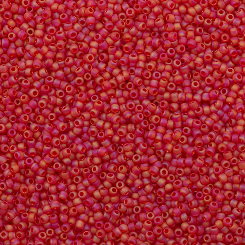 50g Toho Round Seed Bead 11/0 Transparent Matte Dark Raspberry (165BF)