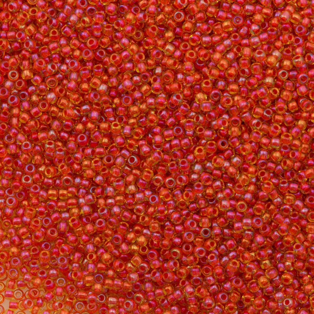 50g Toho Round Seed Bead 11/0 Inside Color Lined Light Topaz Hyacinth (388)