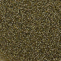Toho Round Seed Bead 15/0 Inside Color Lined Sand Topaz 2.5-inch Tube (279)