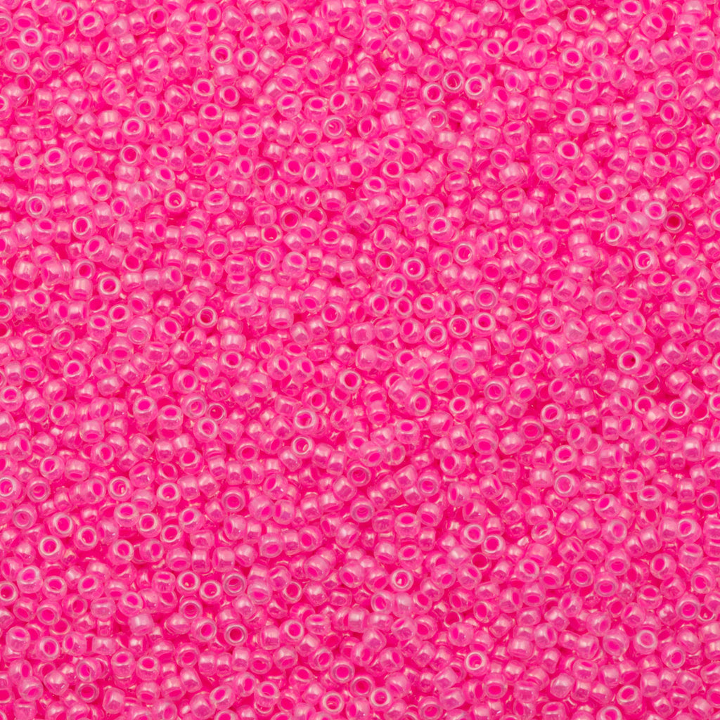 Toho Round Seed Bead 15/0 Ceylon Hot Pink 2.5-inch Tube (910)