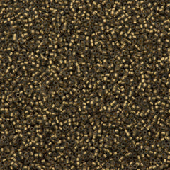 Toho Round Seed Bead 15/0 Inside Color Lined Matte Gold 2.5-inch Tube (999F)
