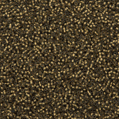 Toho Round Seed Bead 15/0 Inside Color Lined Matte Gold 2.5-inch Tube (999F)