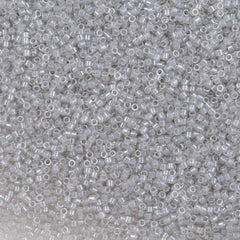 25g Miyuki Delica Seed Bead 11/0 Crystal Glazed Luster Nearly Grey DB1477
