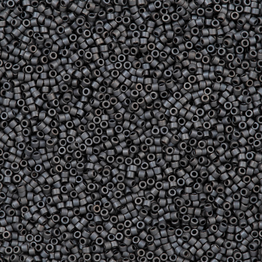25g Miyuki Delica seed bead 11/0 Matte Charcoal DB306 – Aura