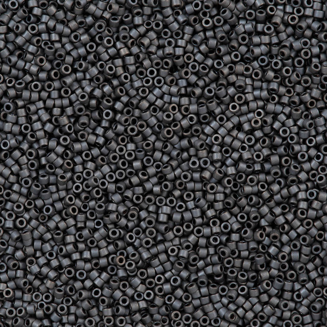 25g Miyuki Delica seed bead 11/0 Matte Charcoal DB306 – Aura Crystals, LLC