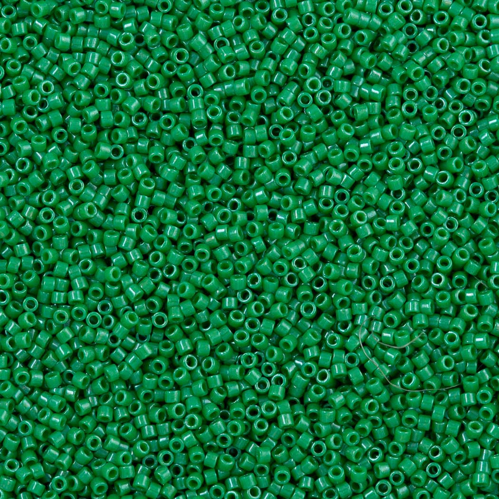 25g Miyuki Delica Seed Bead 11/0 Opaque Dyed Green DB655