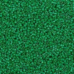25g Miyuki Delica Seed Bead 11/0 Opaque Dyed Green DB655