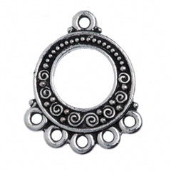 TierraCast Antique Silver Plated Pewter Spirals and Beads Link