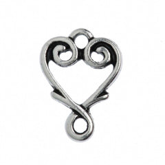TierraCast Antique Silver Plated Pewter Vine Heart Link