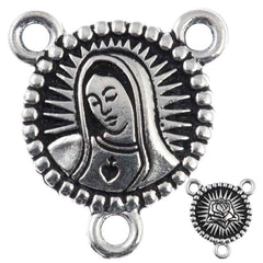 TierraCast Antique Silver Plated Pewter Our Lady Link